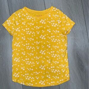 Cat & Jack Yellow Shirt with White Flower Pattern
